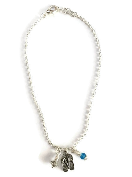 Sterling Silver charm anklet