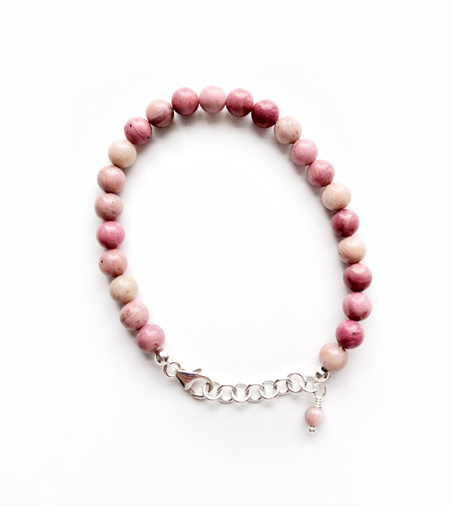 Rhodonite beaded bracelet