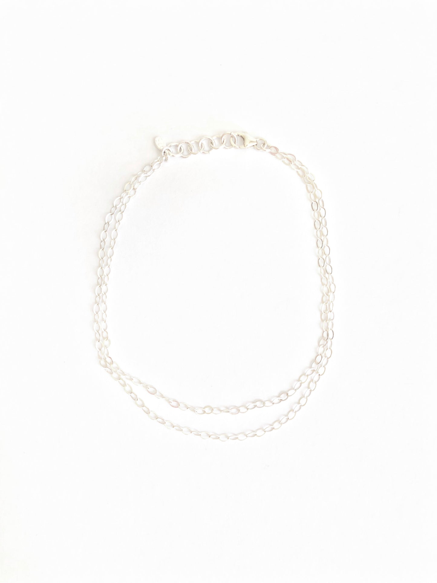 Double strand Sterling Silver anklet