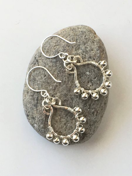 Sterling Silver wire wrapped earrings