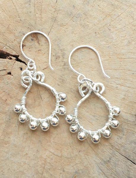 Sterling Silver wire wrapped earrings
